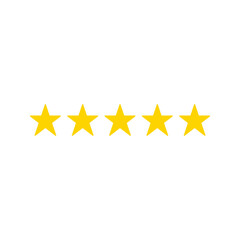 Fototapeta premium Stars rating icon set. Set of Gold star icons isolated on a blank background. eps 10