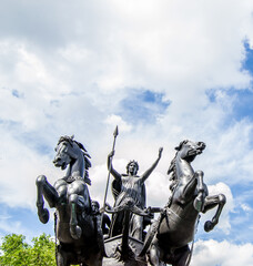 Obraz premium sculpture with cane and symbol of power