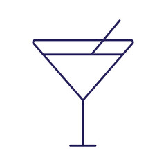martini cocktail line style icon vector design