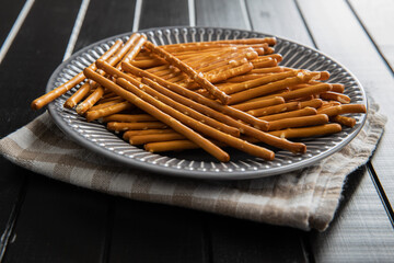 Salty sticks. Crunchy pretzels.