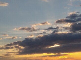 Obraz premium Beautiful sunset sky magic colour evening sky