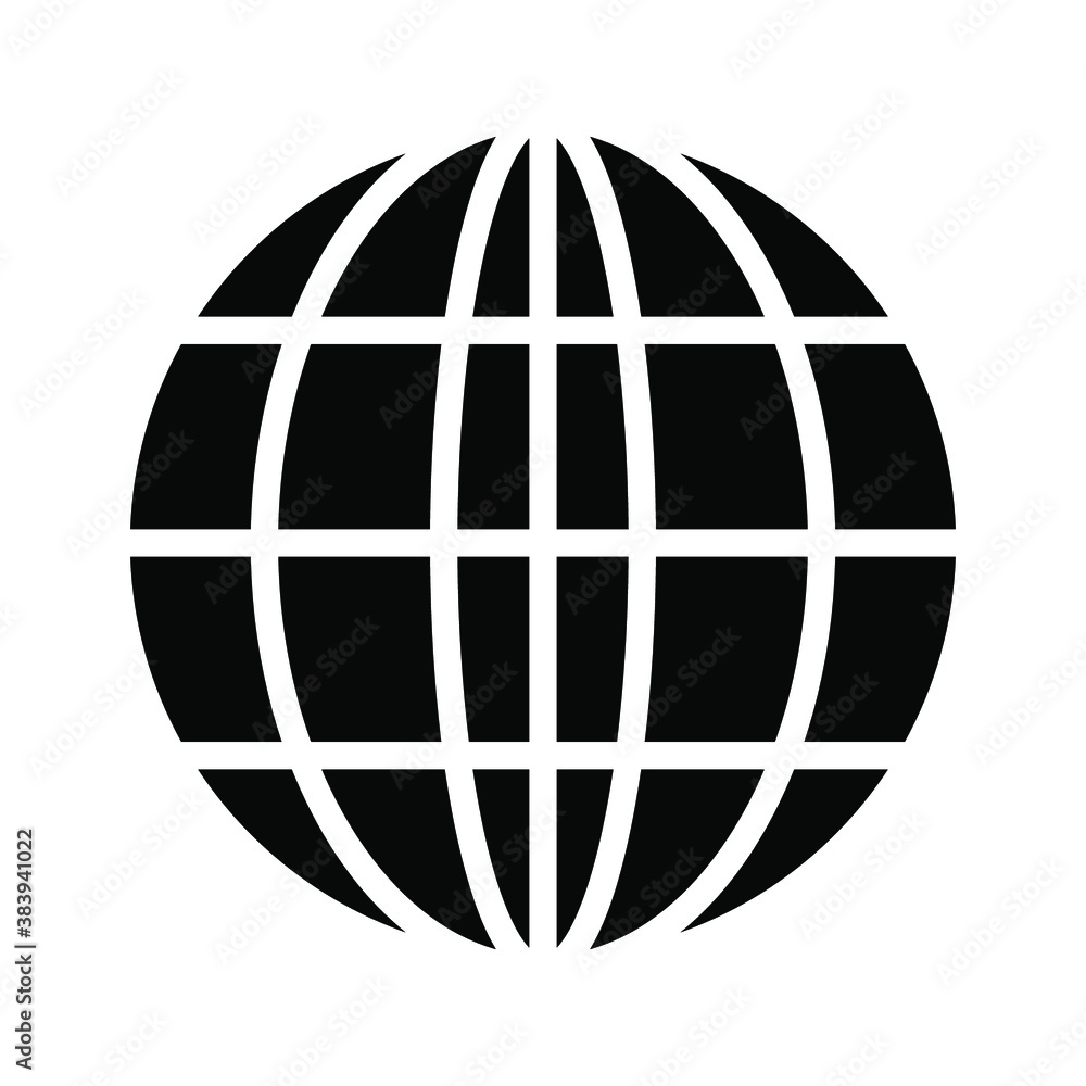 Poster internet - globe icon design template vector on a white background