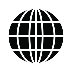 internet - globe icon design template vector on a white background