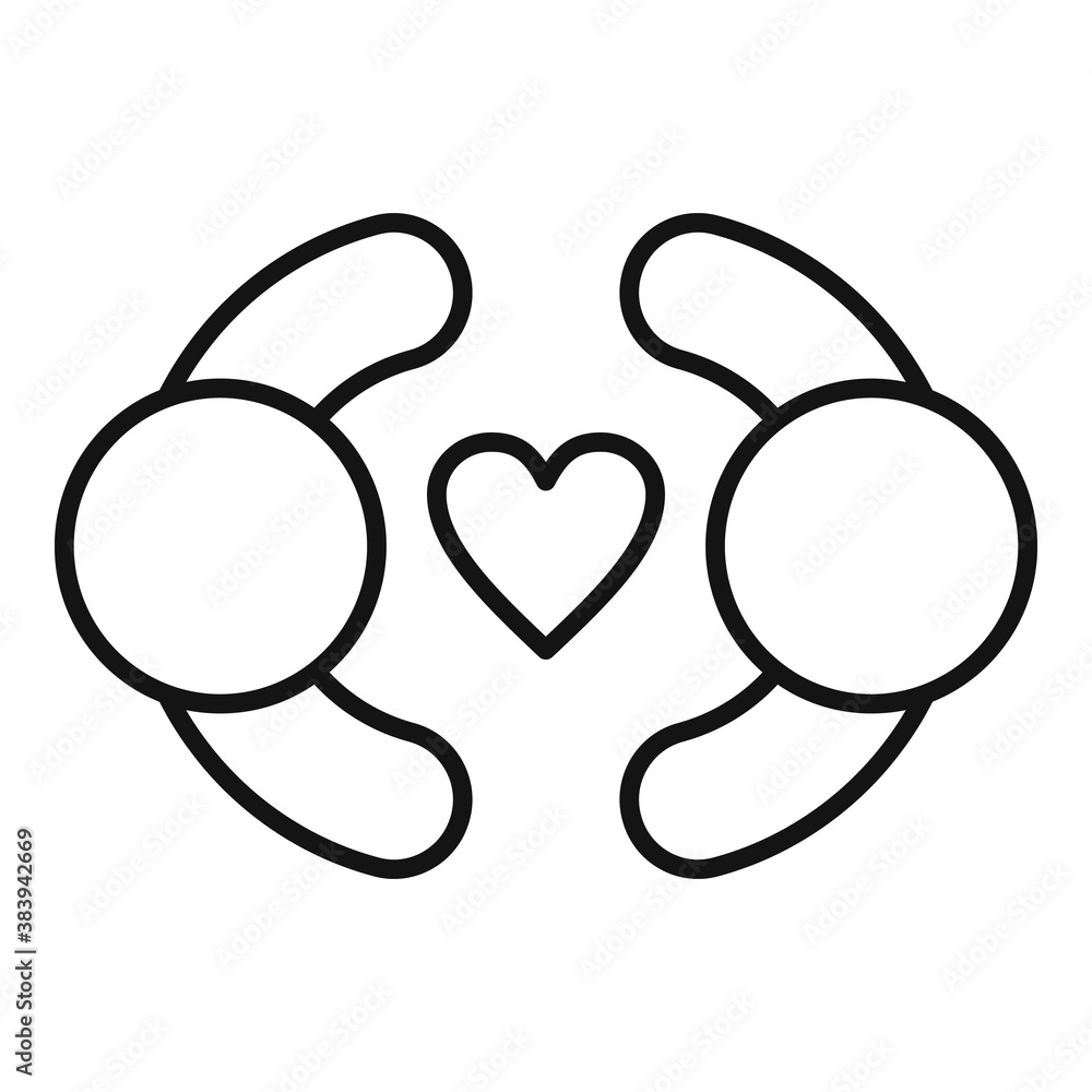 Poster affection couple icon. outline affection couple vector icon for web design isolated on white backgro