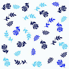 Illustration pattern flower indigo with background