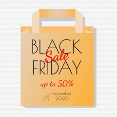 Web banner Black Friday retail advertising announcement with sales discount