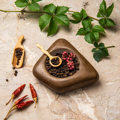 natural stone bowl handcrafted with spices