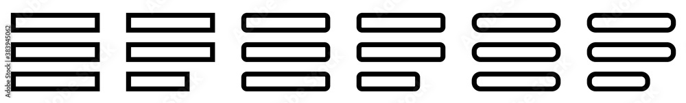 Poster menu icon black | text line illustration | website user symbol | set bar logo | web setting sign | i