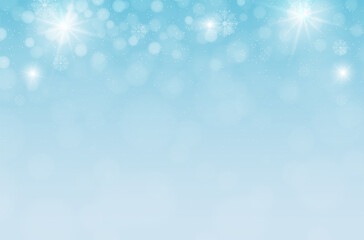 .Christmas background with snow and blue light abstract, winter. vector design.