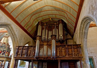 Enclos Paroissial de Lampaul-Guimiliau, L'église Notre-Dame,  Armorique, Finistère, Bretagne,...