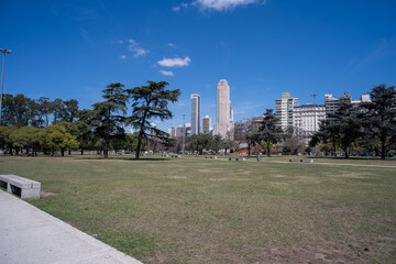 The historic flag monument in the city of Rosario, Argentina