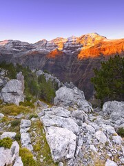 sunset in the mountains