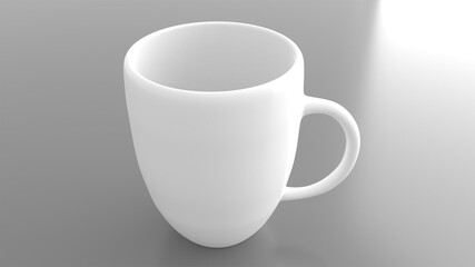 white cup isolated on white