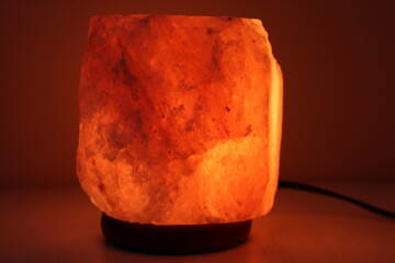 Salt Lamp crystals and boho decor
