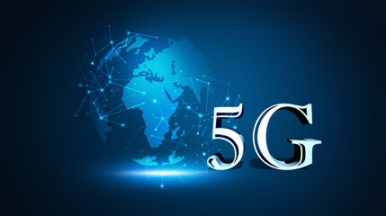 Wireless network speed evolution 5G concept