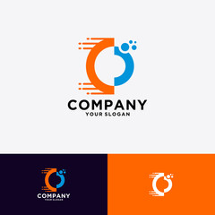 initials C logo for company