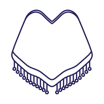 recommend clip art: mexican poncho line style icon vector design
