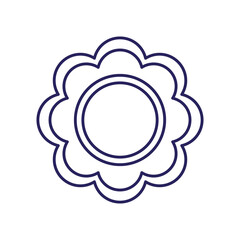 flower line style icon vector design