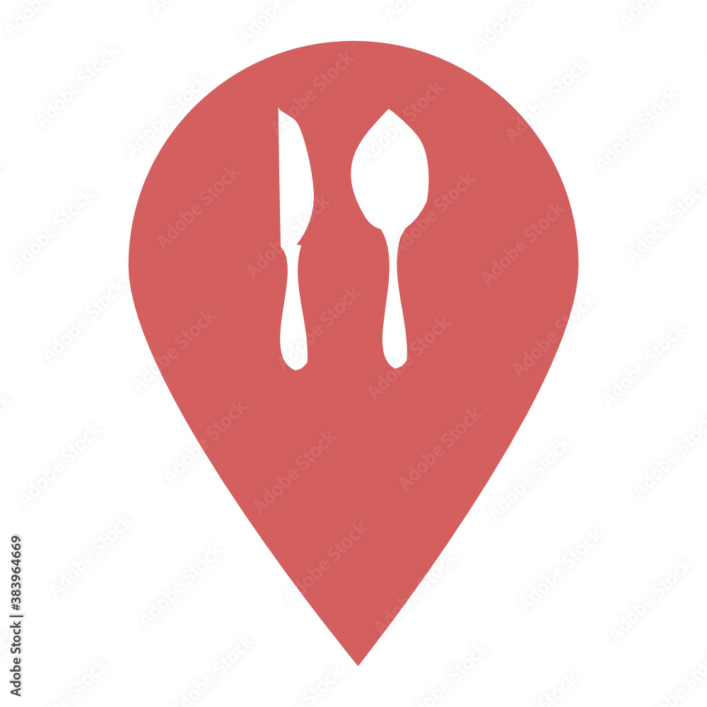 Poster cafe, restaurant, store location map pin pointer icon. element of map point for mobile concept and w