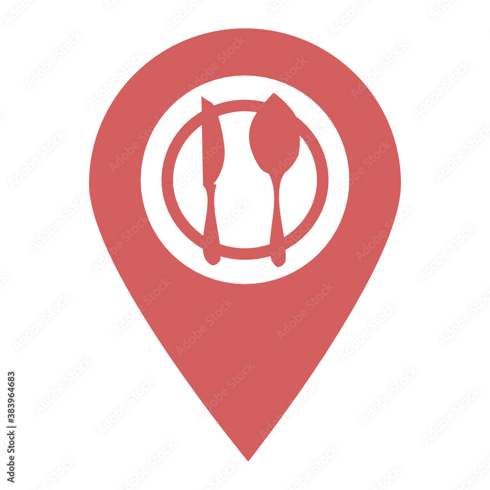Poster cafe, restaurant, store location map pin pointer icon. element of map point for mobile concept and w