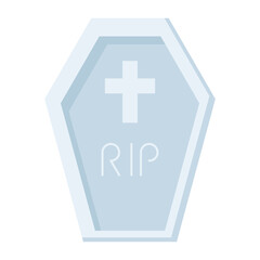 Fototapeta premium halloween coffin flat style icon