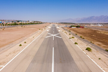 Airport Runway, Aerial image.