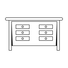 office desk forniture isolated icon