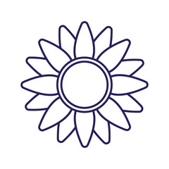 flower line style icon vector design