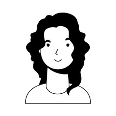 afro ethnic woman character icon