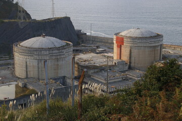 Fototapeta na wymiar Abandoned nuclear power plant 