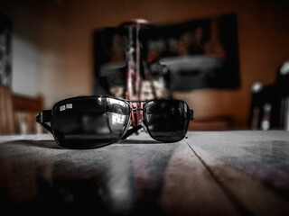 glasses on the table