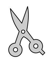 ハサミ2(グレー線)