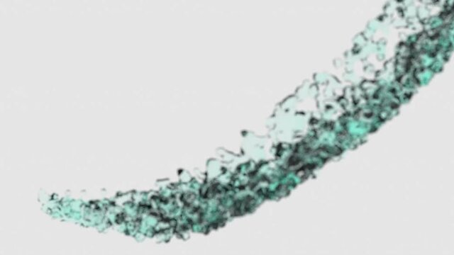 Water Splash following Path 