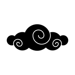 chinese cloud black vector design