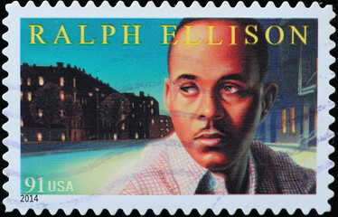 Ralph Ellison on american postage stamp