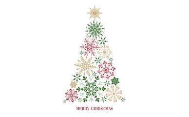 Christmas tree Snowflake White