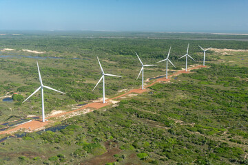Geradores de energia eólica no Piauí, Parnaíba.  © Zig Koch
