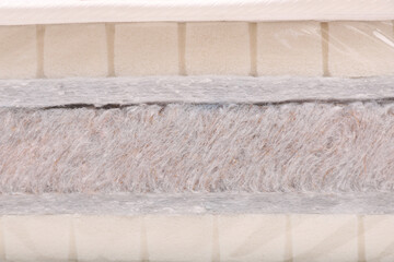 Sample of modern orthopedic mattress as background, closeup