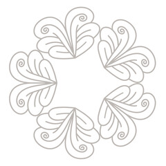 ornament in flower shaped silver vector design