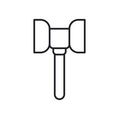 law hammer line style icon vector design