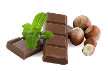 Gardinen Closeup detail of chocolate parts © Yay Images