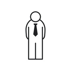 lawyer with necktie line style icon vector design