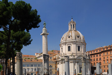 Obraz premium Forum of Trajan with Basilica Ulpia and Column of Trajan