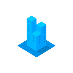3D building logo design vector