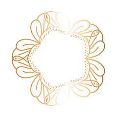 ornament in flower shaped gold vector design