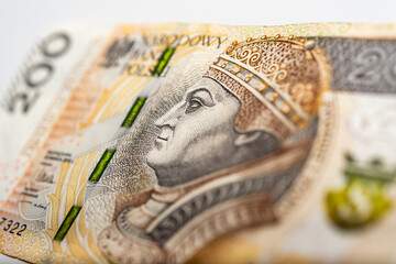 polish banknote paper money 200 PLN zloty