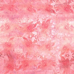 Coral pink girly sweet seamless pattern texture. High quality illustration. Candy, ice cream, or sherbet pink. Natural texture with digital floral design overlay.