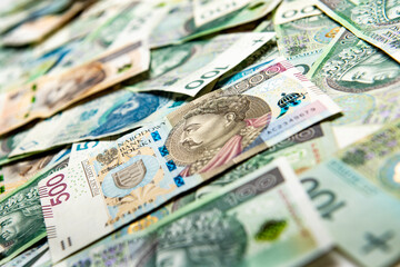 Fototapeta na wymiar polish paper money or banknotes