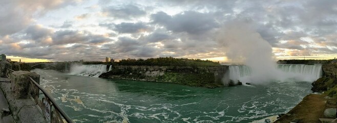 Niagara Falls Panorama at Sunrise