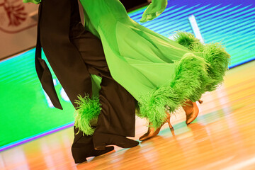 couple dancing ballroom dance on dance competition